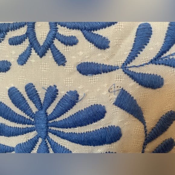 NWT | BAND OF THE FREE NAVYA DRESS | Size Large | Blue & Cream Tiered Midi Dress - Picture 9 of 9